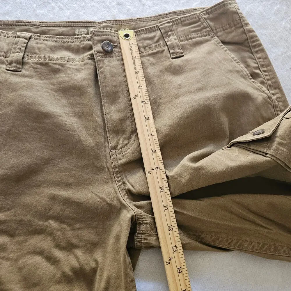 Route 66 Men's Cargo Shorts, Tan, Size 38